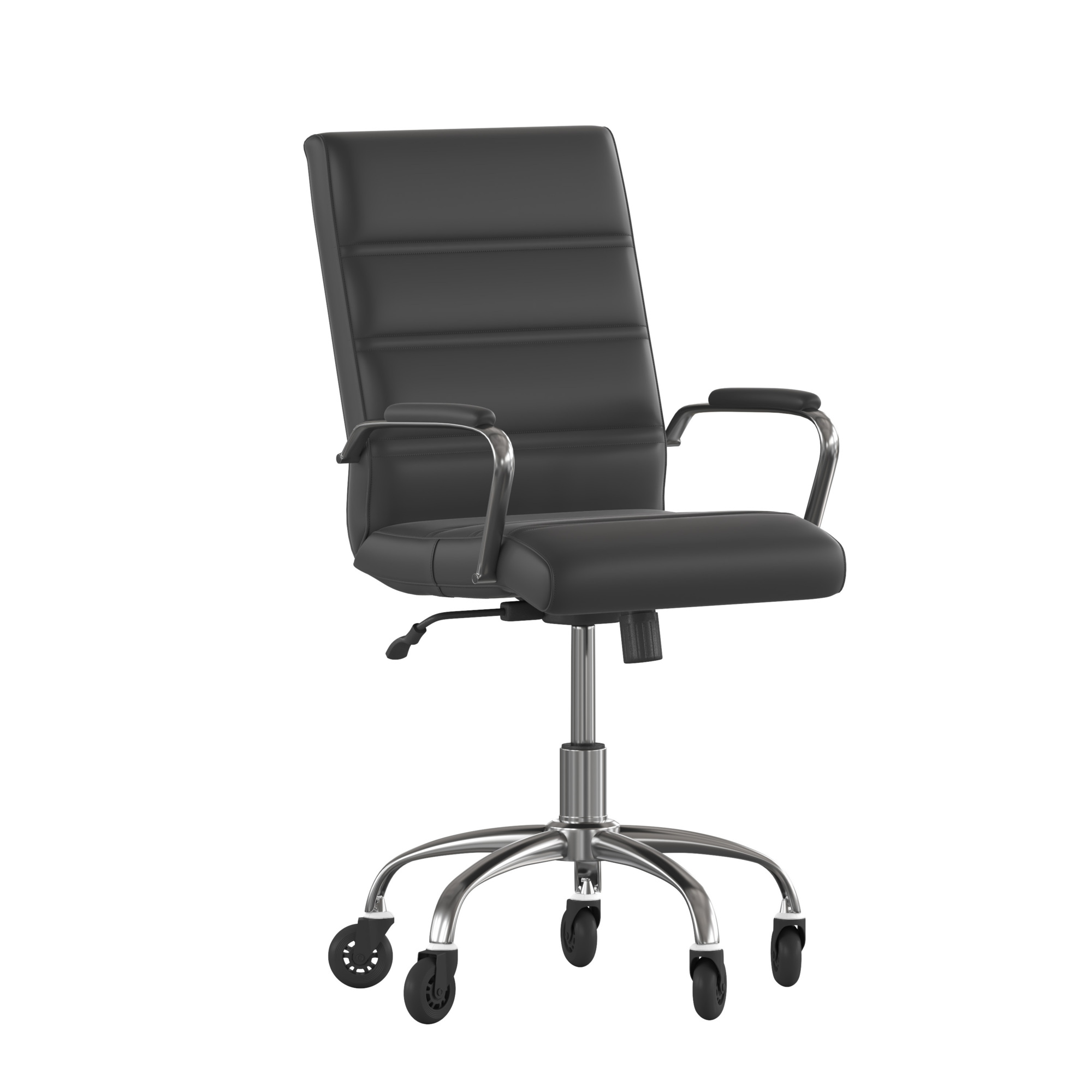 Flash Furniture, Black LeatherSoft Roller Wheel Executive Chair, Included (qty.) 2 Model# GO2286MBKRLB
